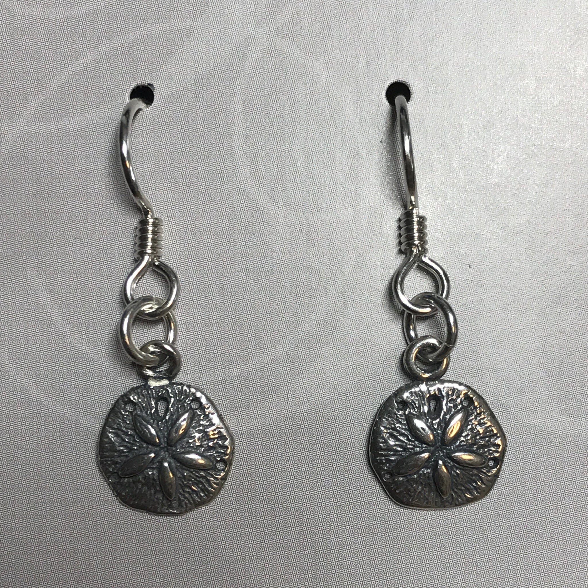 Sterling silver sand dollar earrings